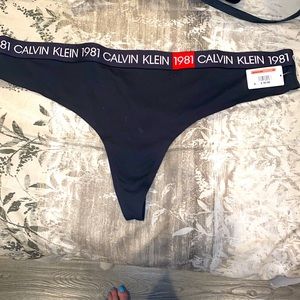 Calvin Klein black thong